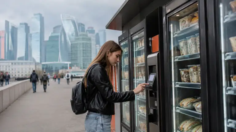 Вендинговые аппараты с едой в Москве: как микромаркеты меняют питание в офисе